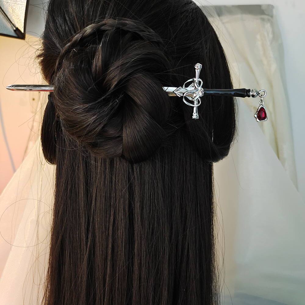 Cosplay Prop Dagger - 중국식 검 모양 머리핀 빈티지 금속