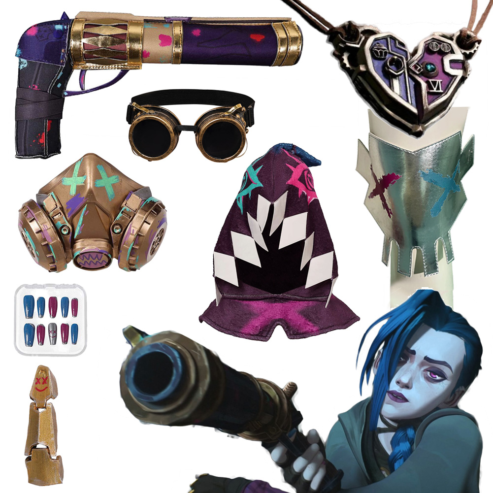 Cosplay Prop Pistol - 여성용 멋진 Arcane 징크스 무기 권총,
