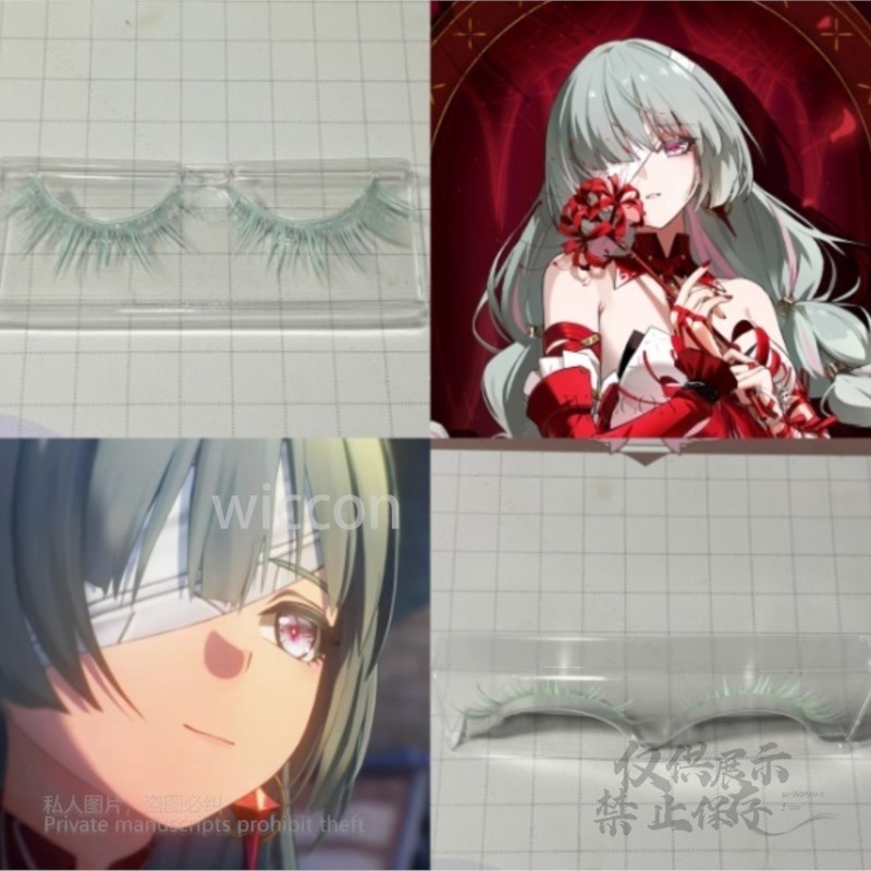 Prop For Cosplay - 애니메이션 Phrolova 코스프레 가발 그린 핑크