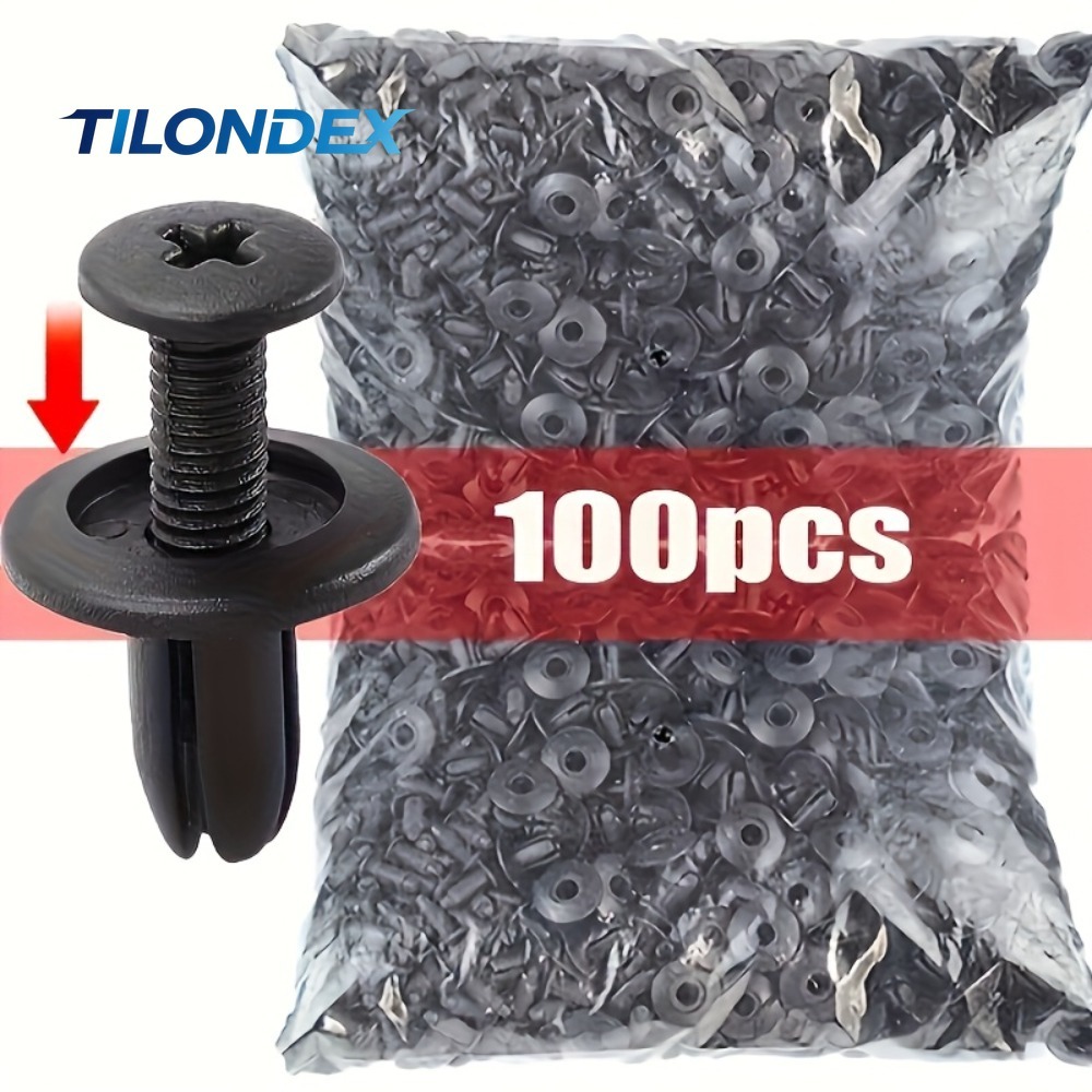Snap Fastener Set - 틸론덱스 100개 자동차 패스너 클립 세트