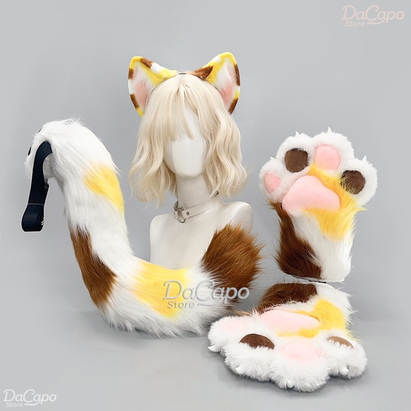 키구루미 칼리코 고양이 털복숭이 귀 꼬리 발 풀세트 케 - Cosplay Prop Kit 리뷰 및 가격