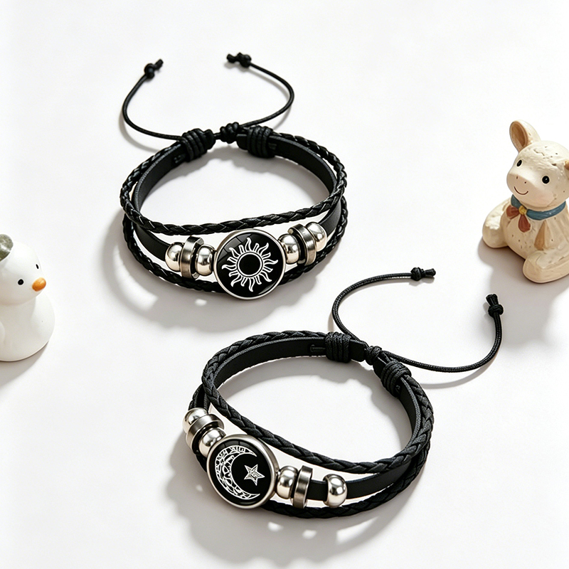 2개 세트 야광 해와 달 커플 팔찌, 유리 스냅 버튼  - Snap Fastener Set 리뷰 및 가격