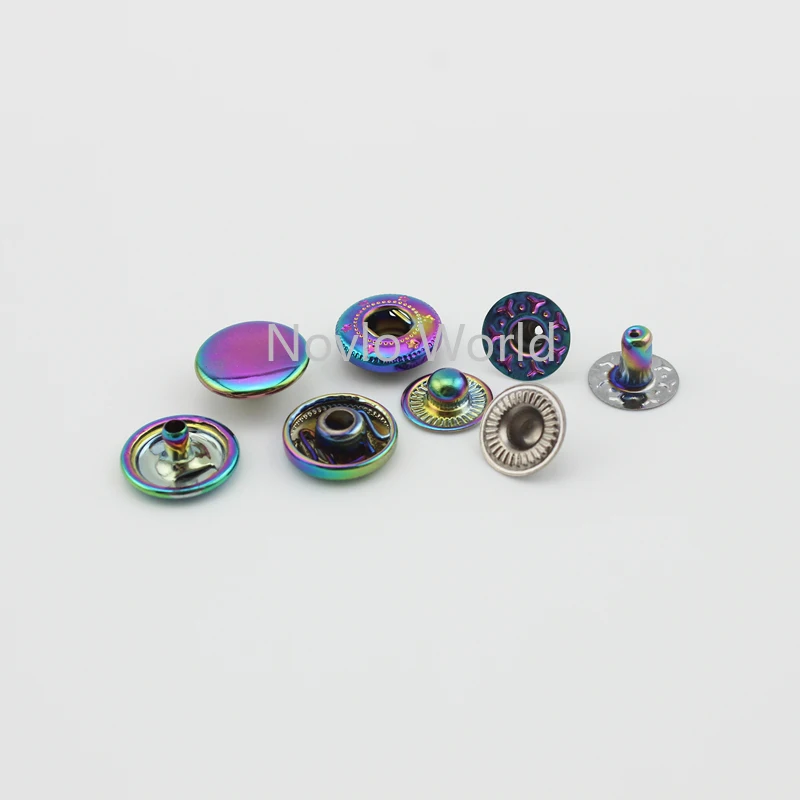 무지개 구리 스냅 패스너 프레스 버튼, 의류 배낭 장식 - Snap Fastener Set 리뷰 및 가격