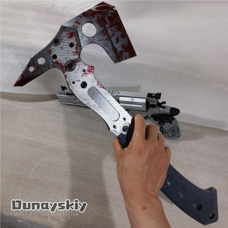 레온 고품질 가짜 전술 도끼 혈흔 무늬 3D 폴리락트산 - Free Cosplay Prop Patterns 리뷰 및 가격
