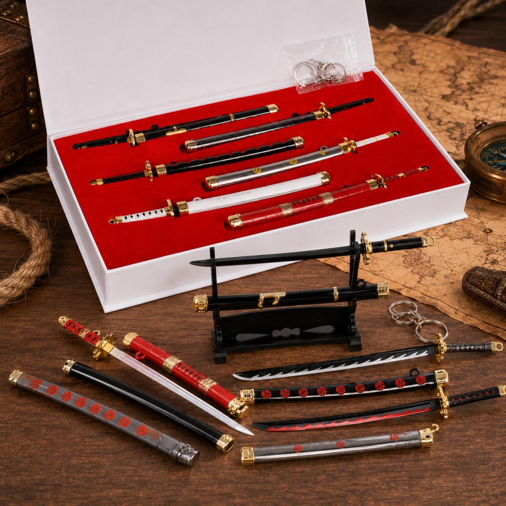 애니메이션 원피스 조로 검 열쇠고리 박스 세트 장난감  - Cosplay Prop Dagger 리뷰 및 가격