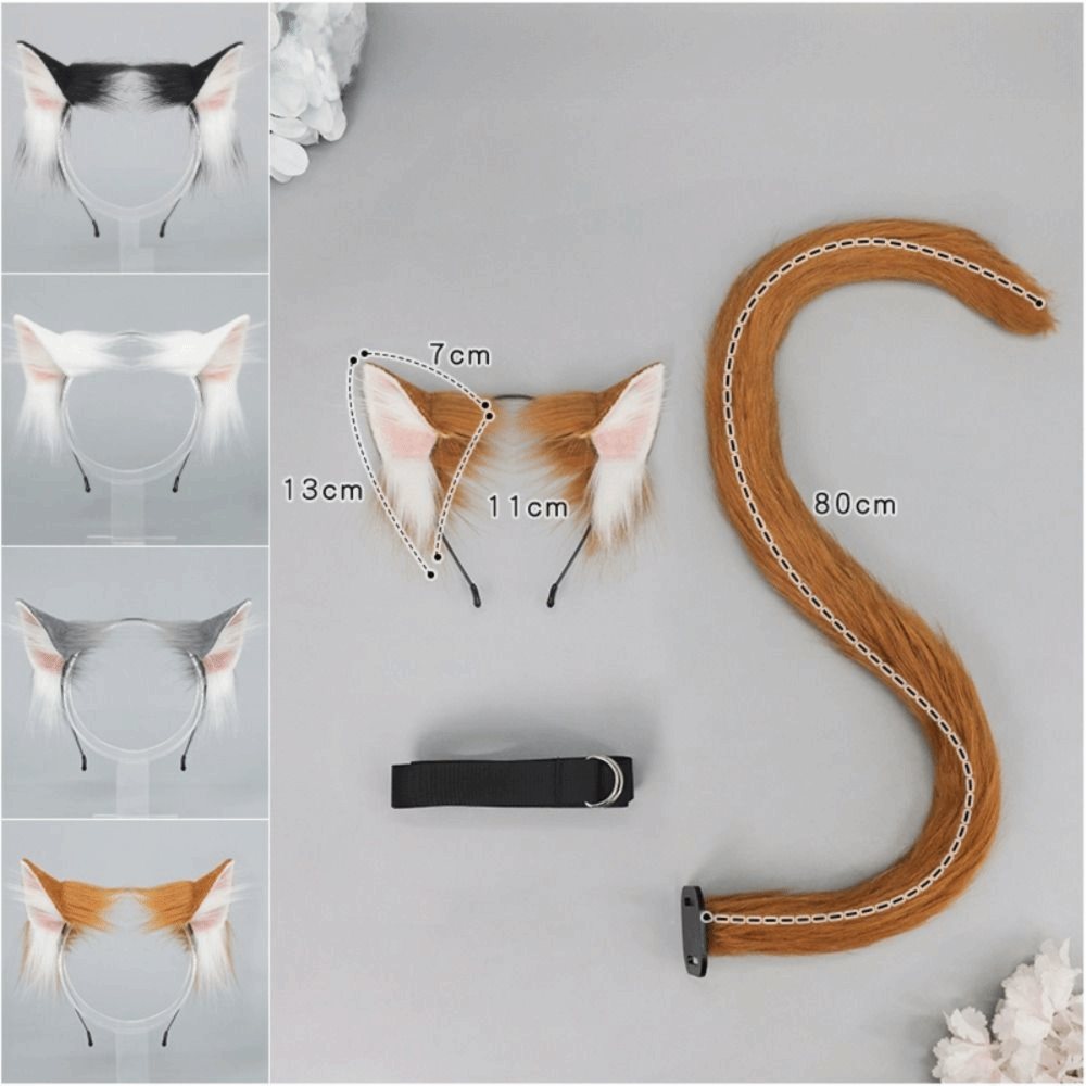 새로운 사실적인 고양이 귀 머리띠 로리타 수제 고양이  - Cosplay Prop Kit 리뷰 및 가격