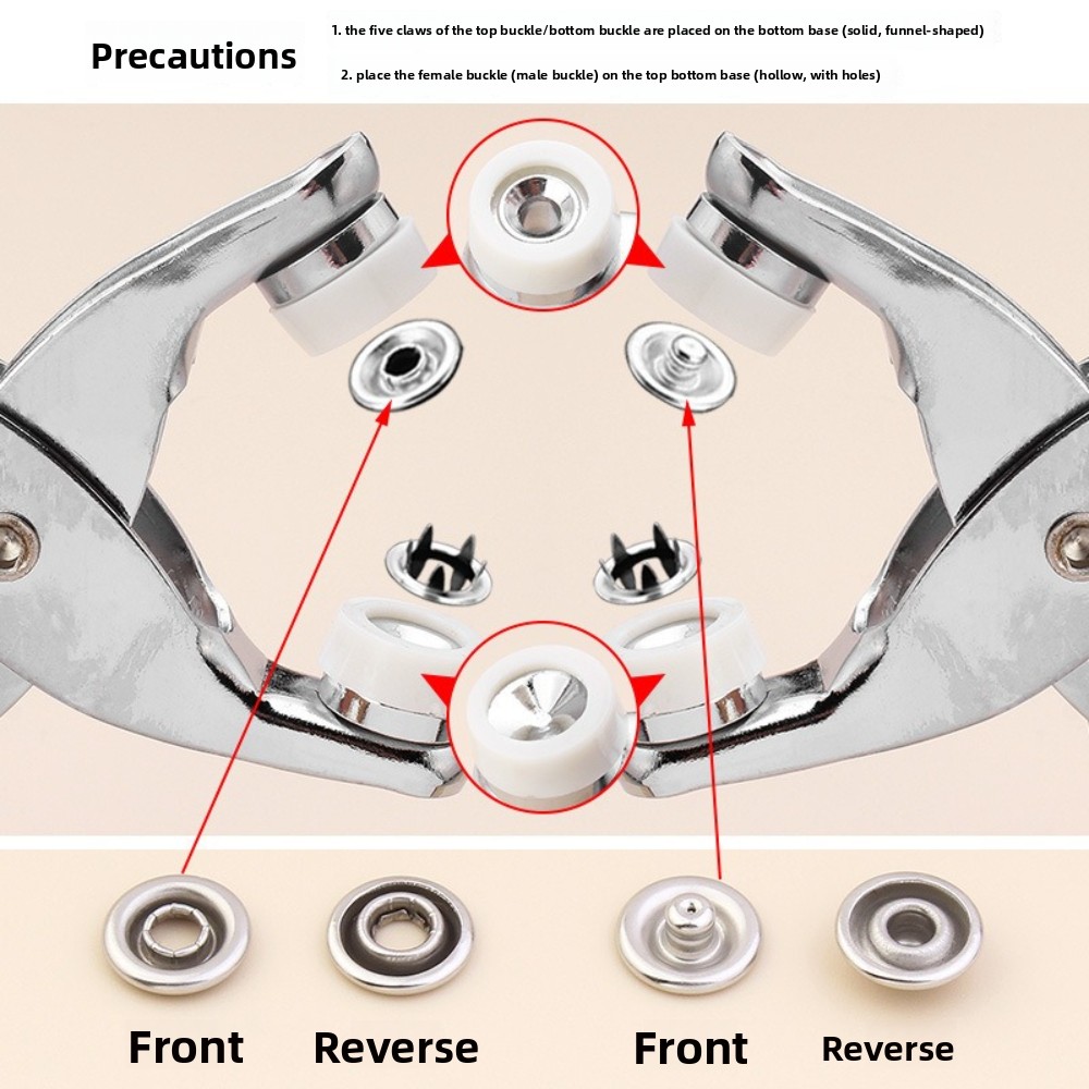 9.5mm 스냅 버튼 플라이어 키트, 금속 프롱 링 패 - Snap Fastener Set 리뷰 및 가격