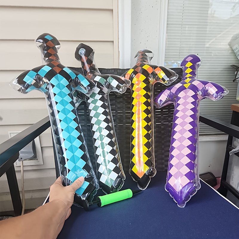 어린이를위한 3Pcs 픽셀 스타일 풍선 칼 장난감, 생 - Cosplay Prop Dagger 리뷰 및 가격